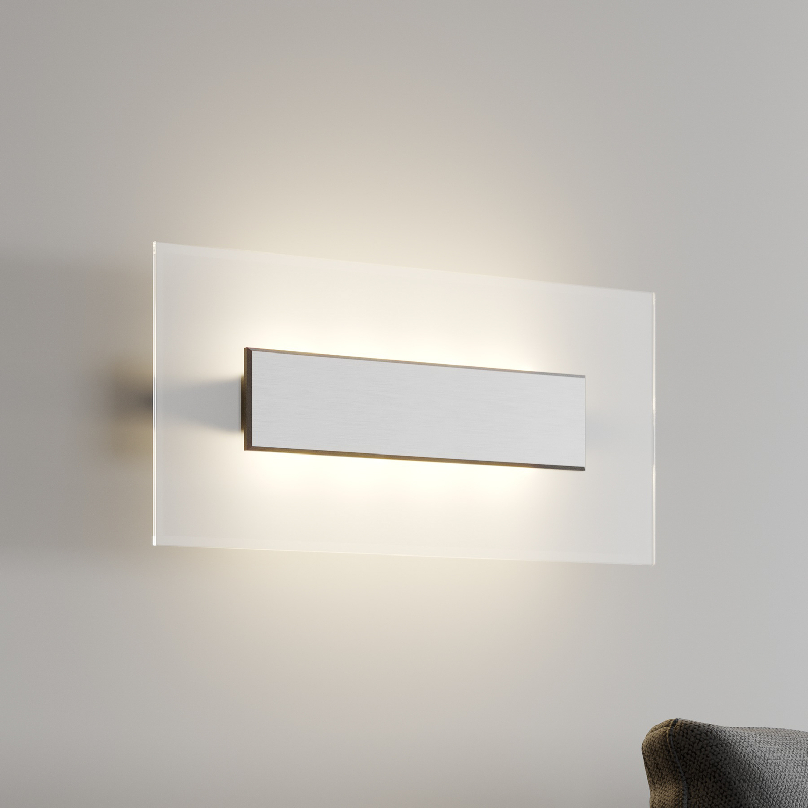 Rothfels Lole LED nástěnné světlo, hliník 59x29 cm