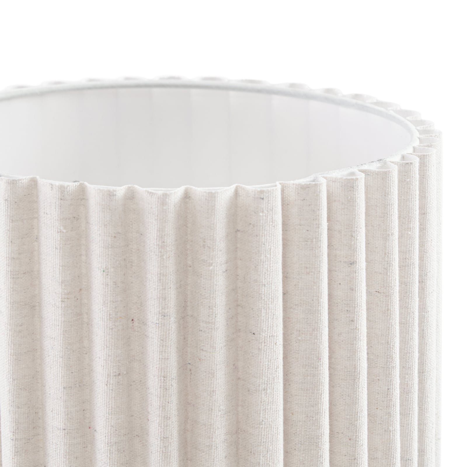 Stolní lampa Libbie, výška 45 cm, plátno, krémová, E27 – Lindby