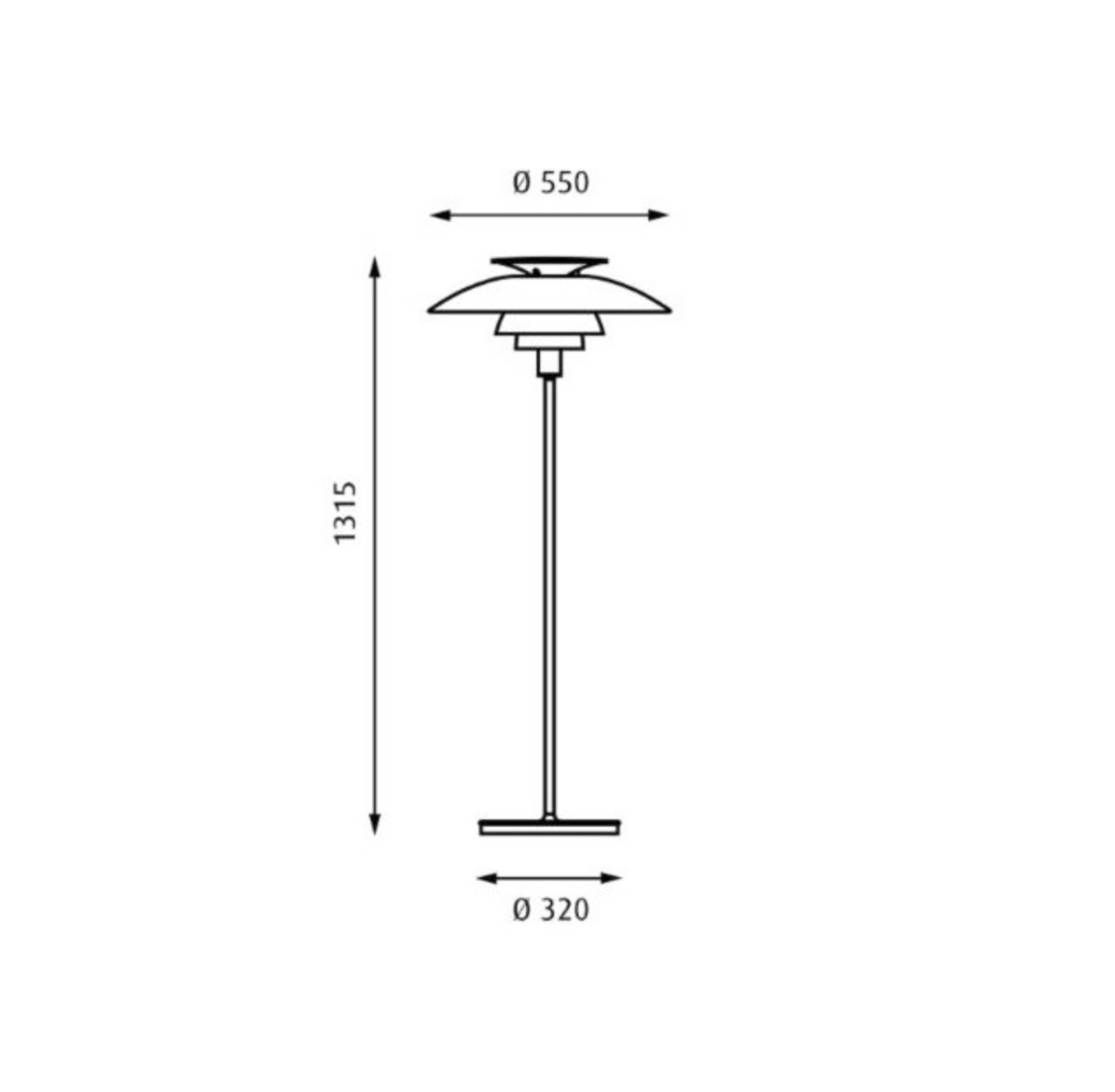 PH 80 Middle Shade for Floor Lamp  - Louis Poulsen