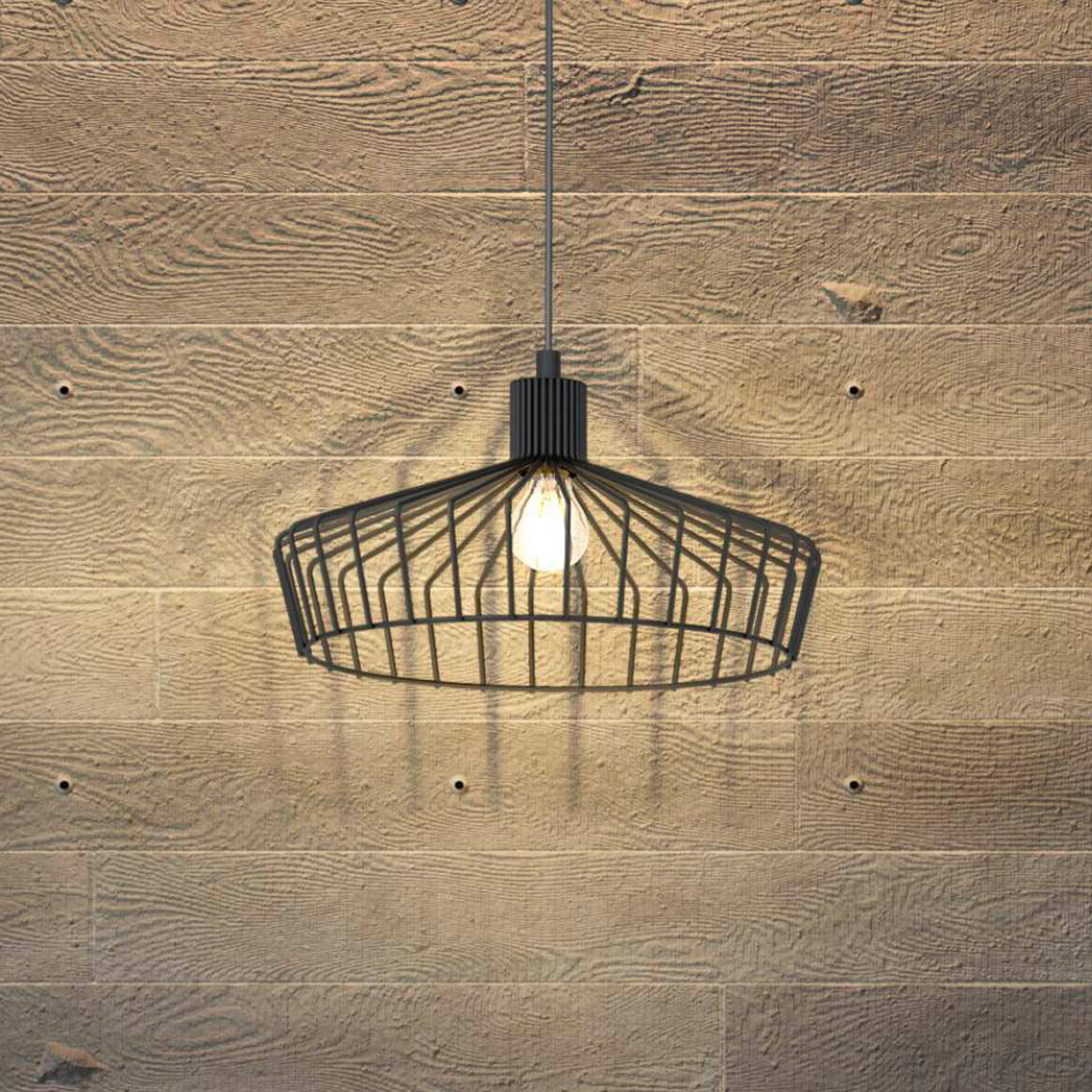 Winkworth hanging light, cage lampshade, 1-bulb