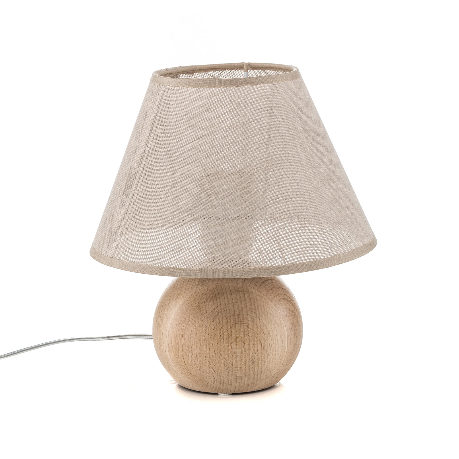 Envostar Gill tafellamp, hout naturel/kap beige