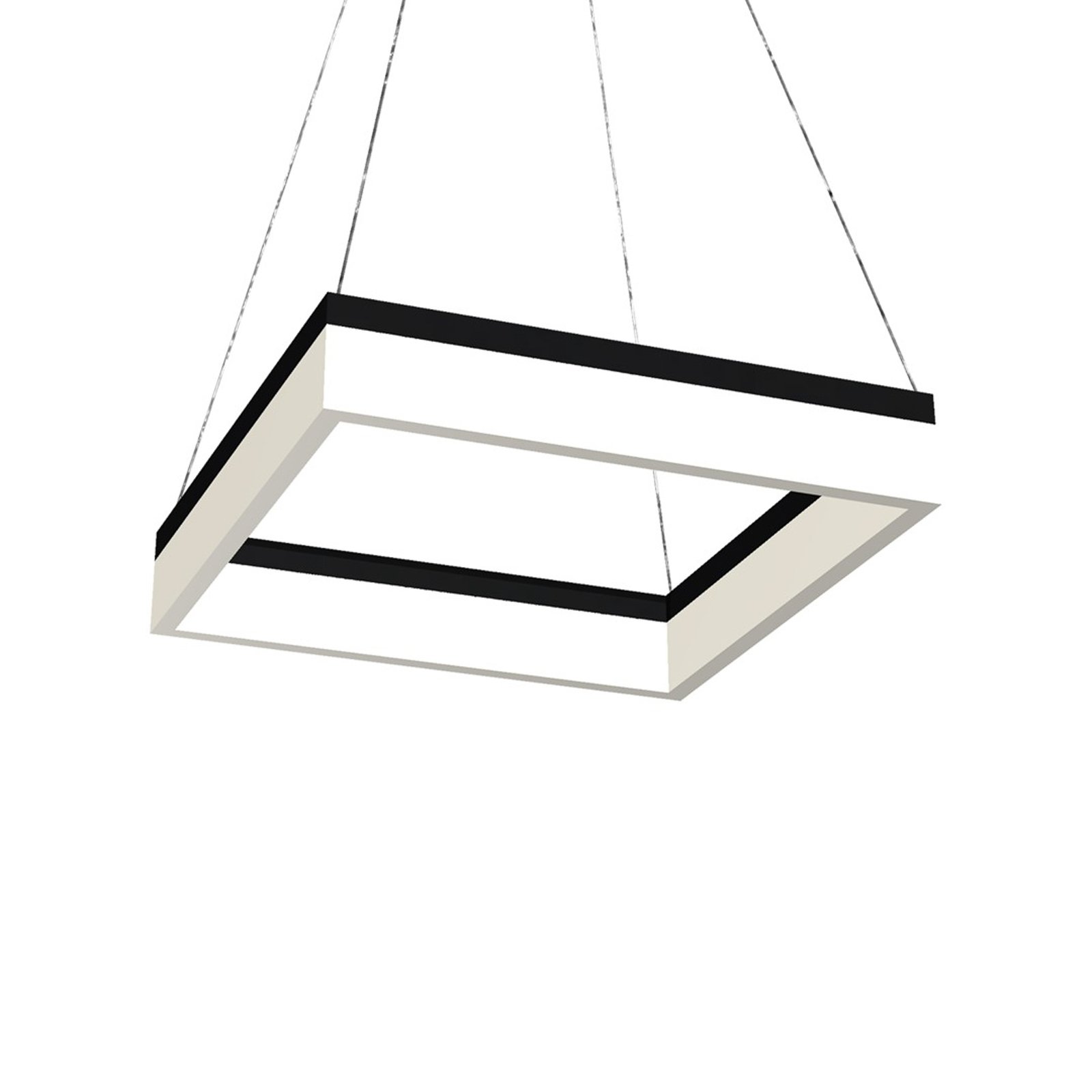 Hanglamp Nero, kunststof, zwart, 1-lamp, 32 W