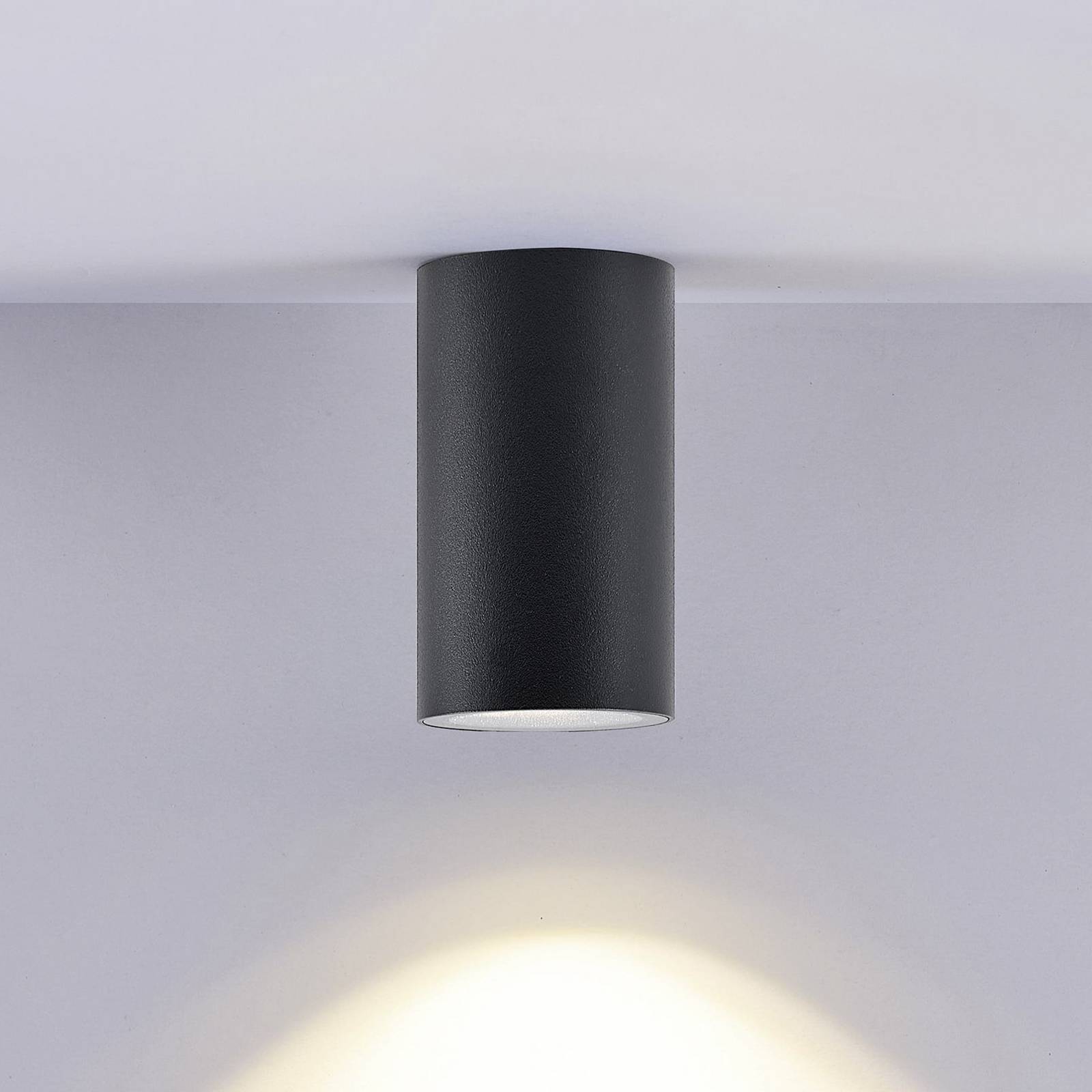 Downlight CAN, czarny, IP44, Ø 6 cm, metal, GU10