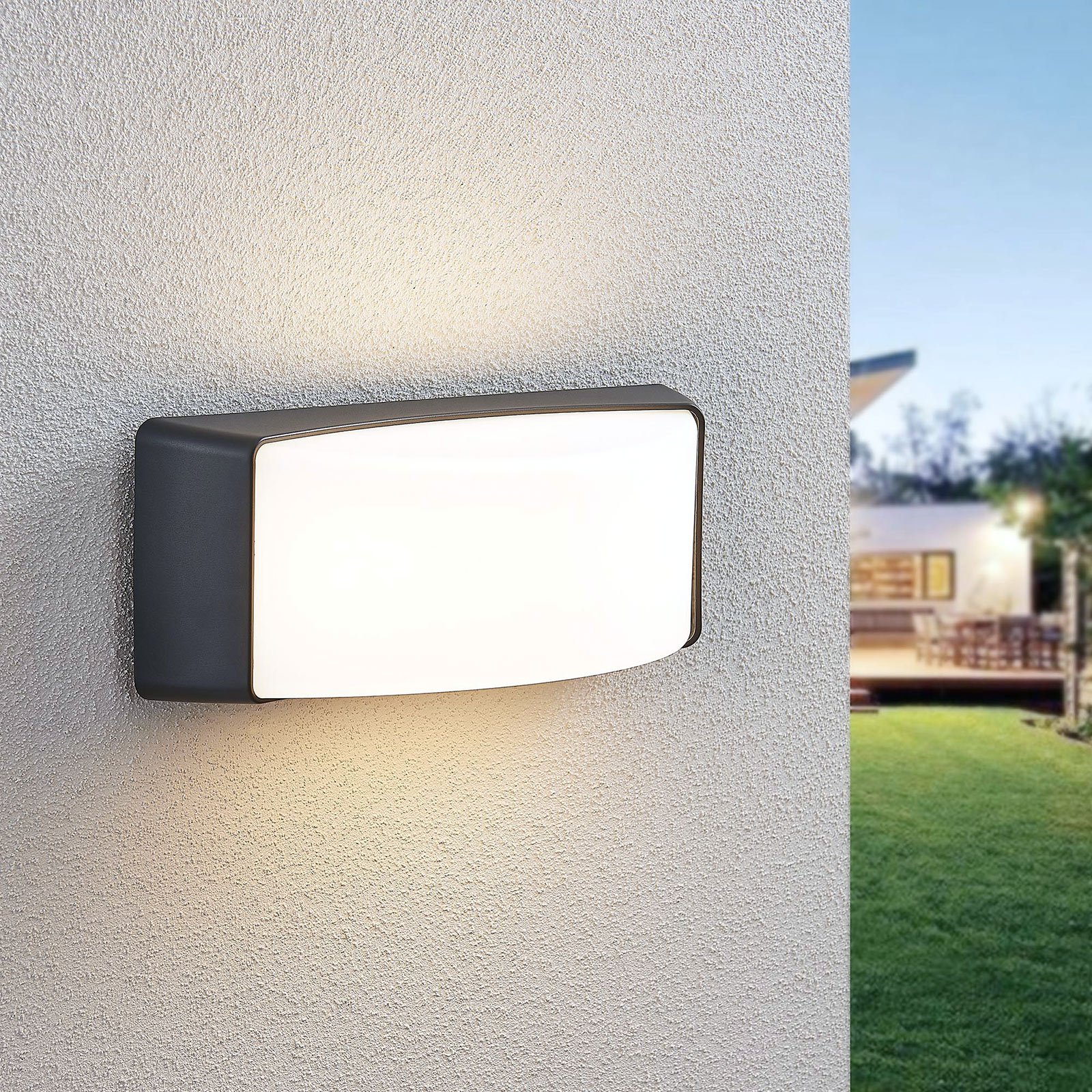 Alexey LED Candeeiro de Parede Exterior IP65 Dark Grey - Lindby