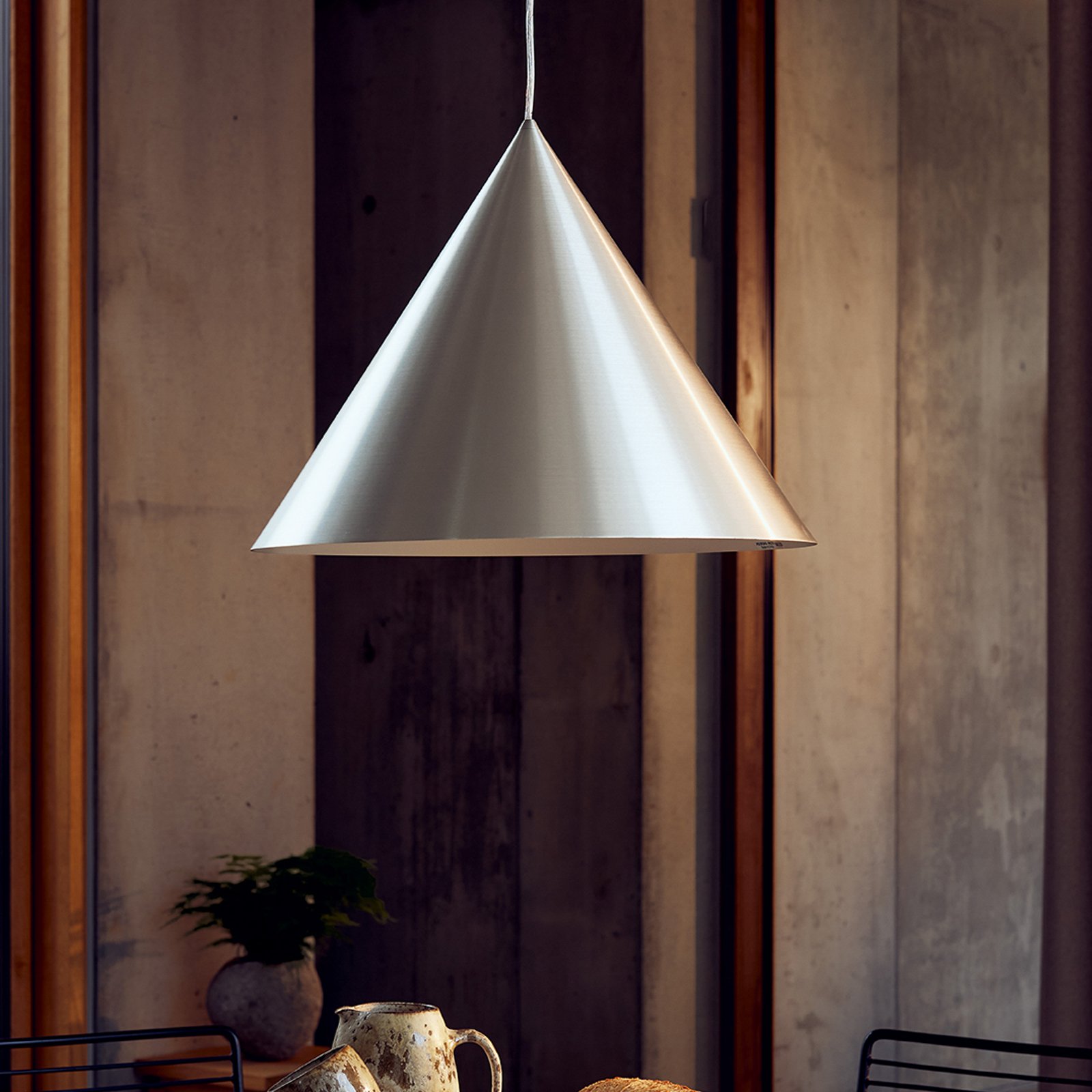 FRANDSEN visilica Benjamin, Ø 30 cm, brušeni aluminij, E27