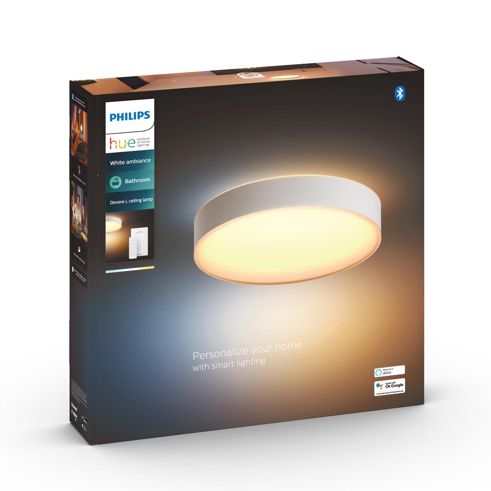 Philips Hue Devere LED mennyezeti lámpa fehér, 42,5cm