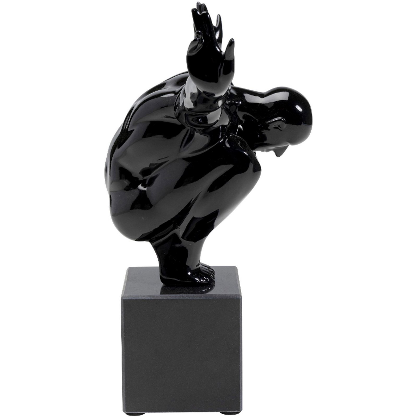 KARE Objet décoratif Athlète Black Small, noir, largeur 43 cm