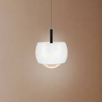 Roller LED hængelampe, hvid, højdejusterbar, glaslinse