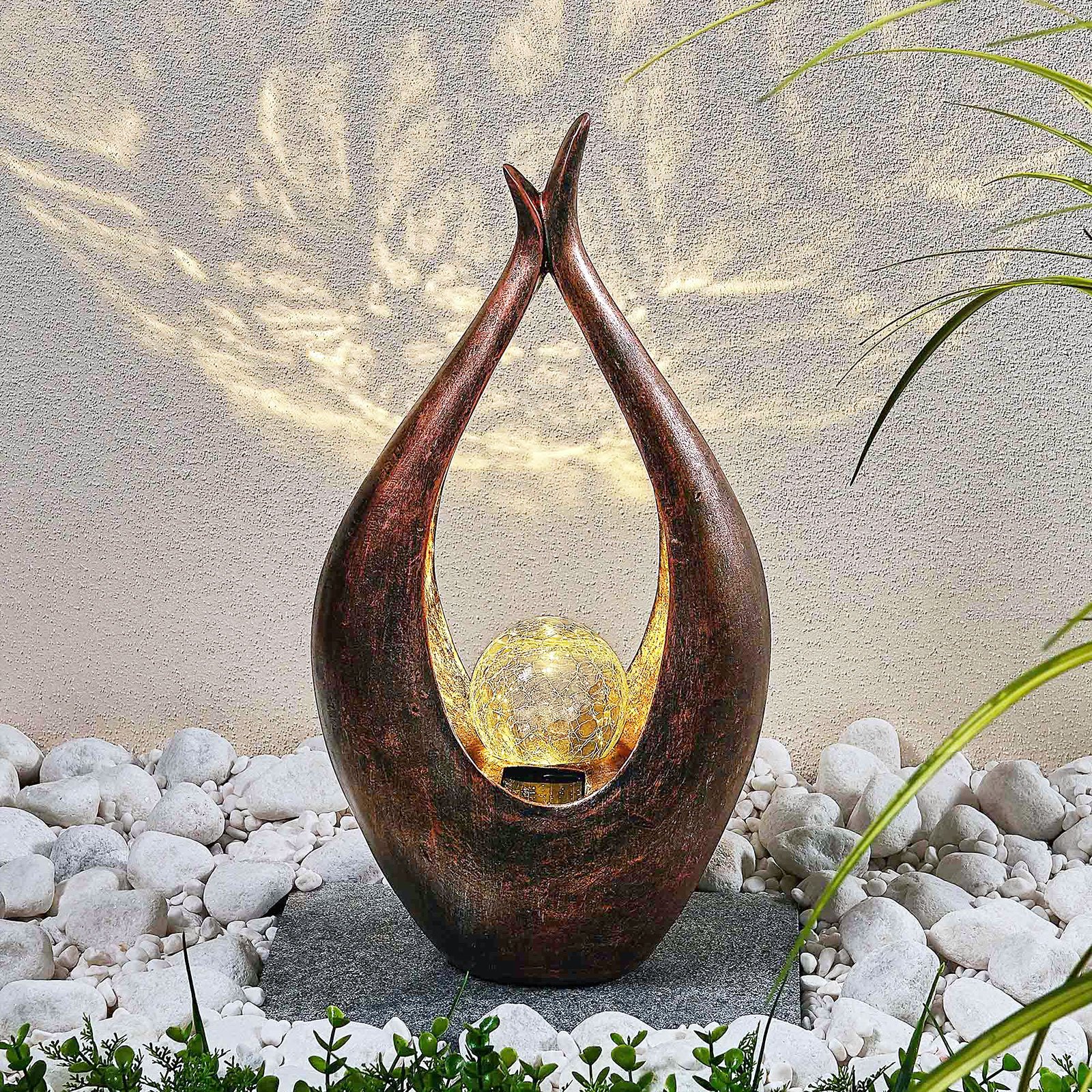 LED-aurinkokennovalaisin Adem, etnotyyli, 50 cm