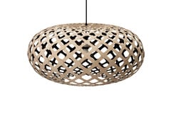 Kina Lámpara Colgante Ø80 Negro 1 por Dentro - David Trubridge