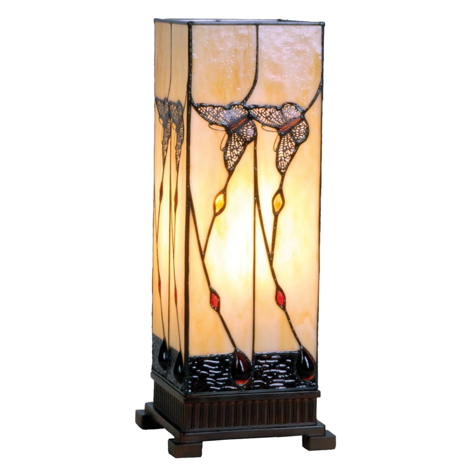 Levně Jantarová stolní lampa Amberly 45 cm