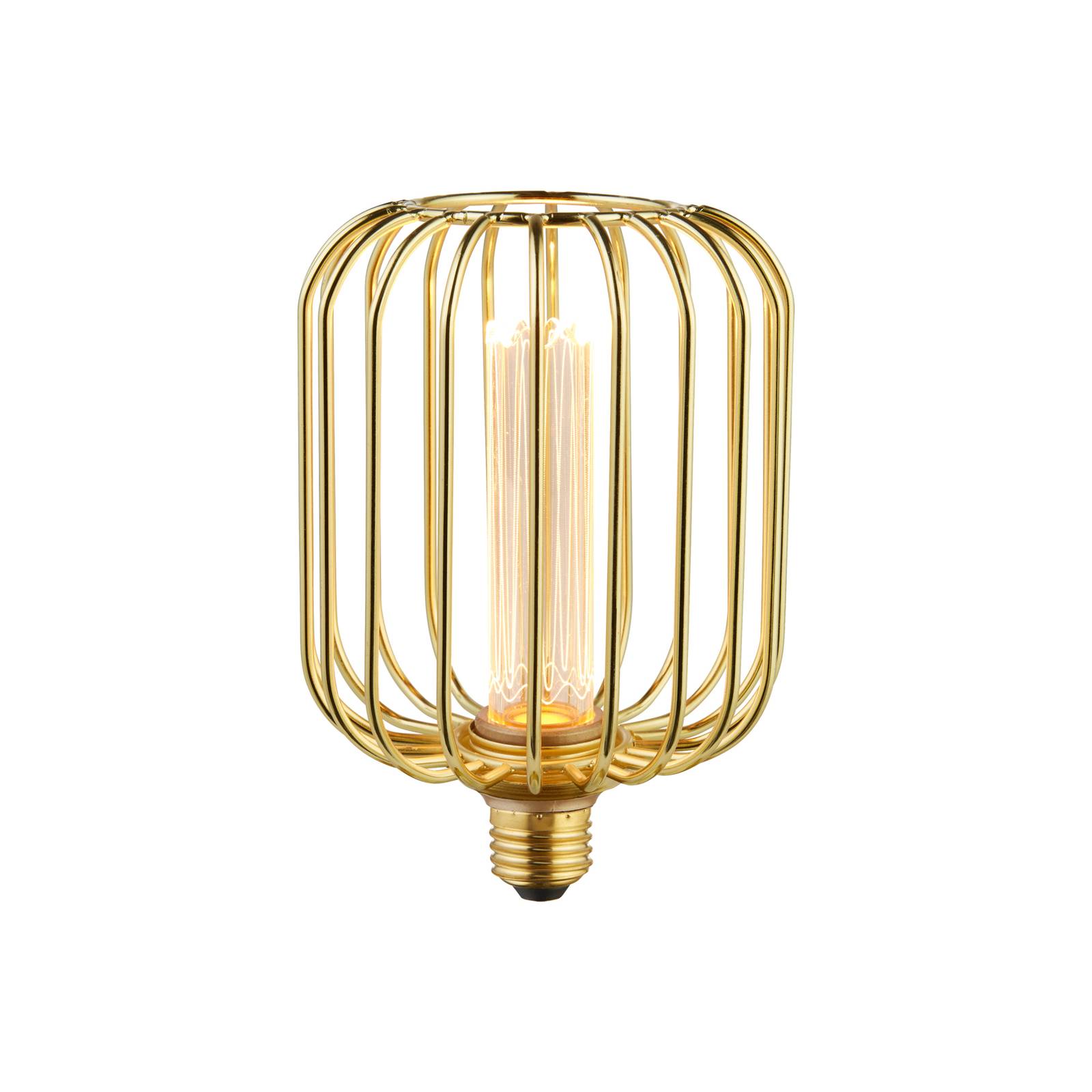 LED-Leuchtmittel Drum, gold, E27, 3,5 W, 1.800 K, dimmbar