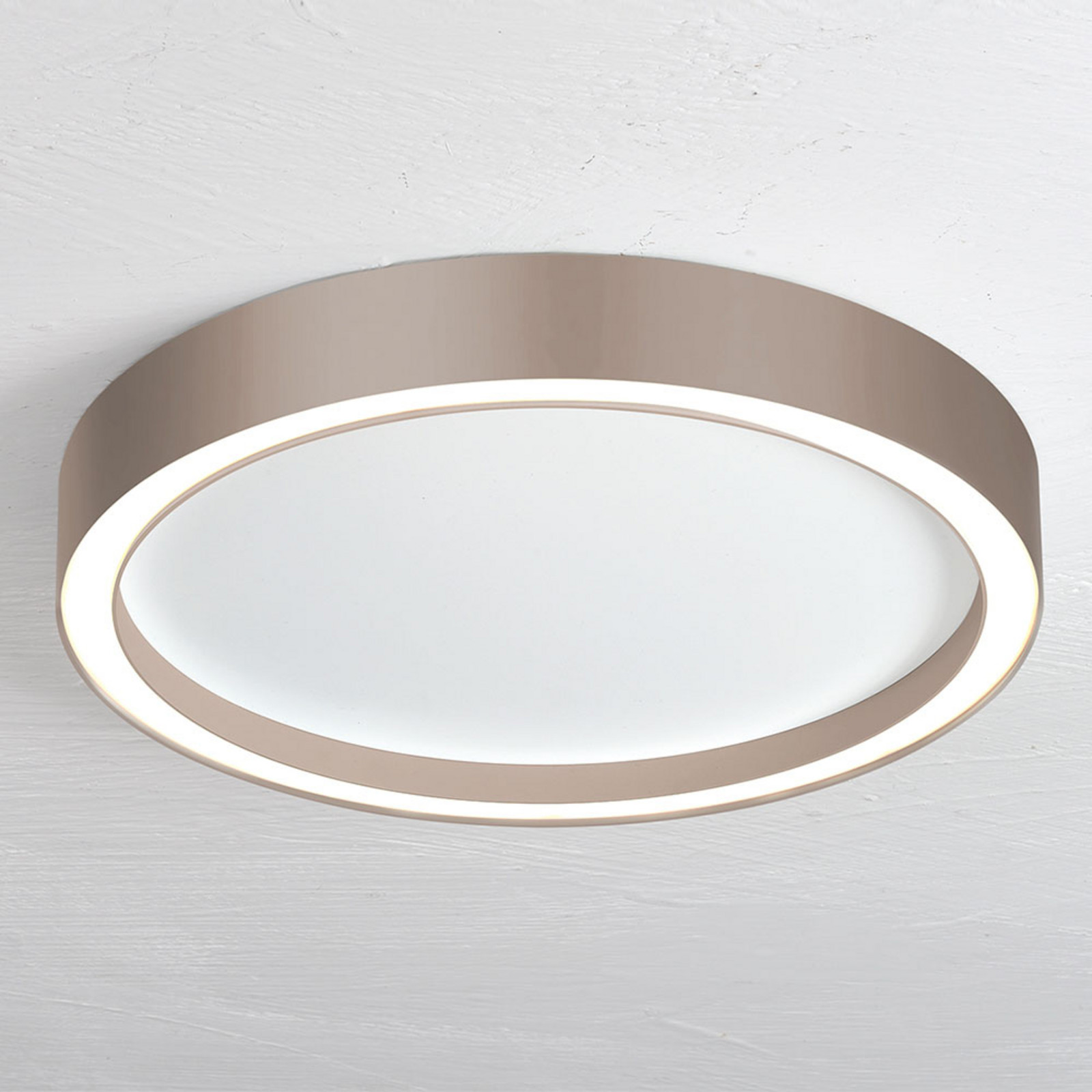 Bopp Aura plafonieră LED Ø 40cm alb/taupă - Camera de zi / sufragerie - modern - taupe alb - Metal