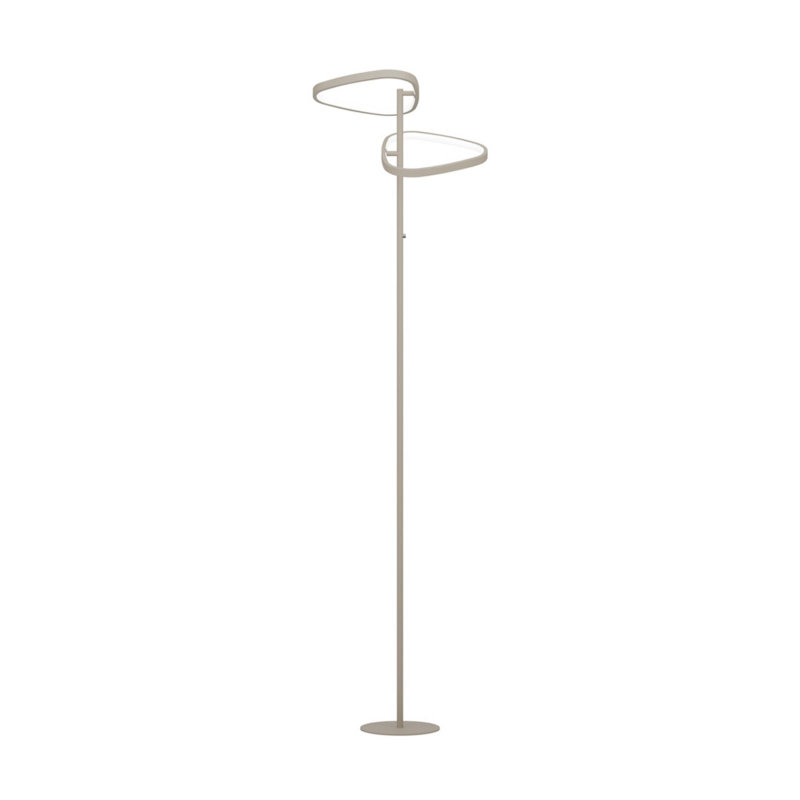 EGLO LEPORANO LED podna lampa, bež, visina 160 cm, 2 sjenila, CCT