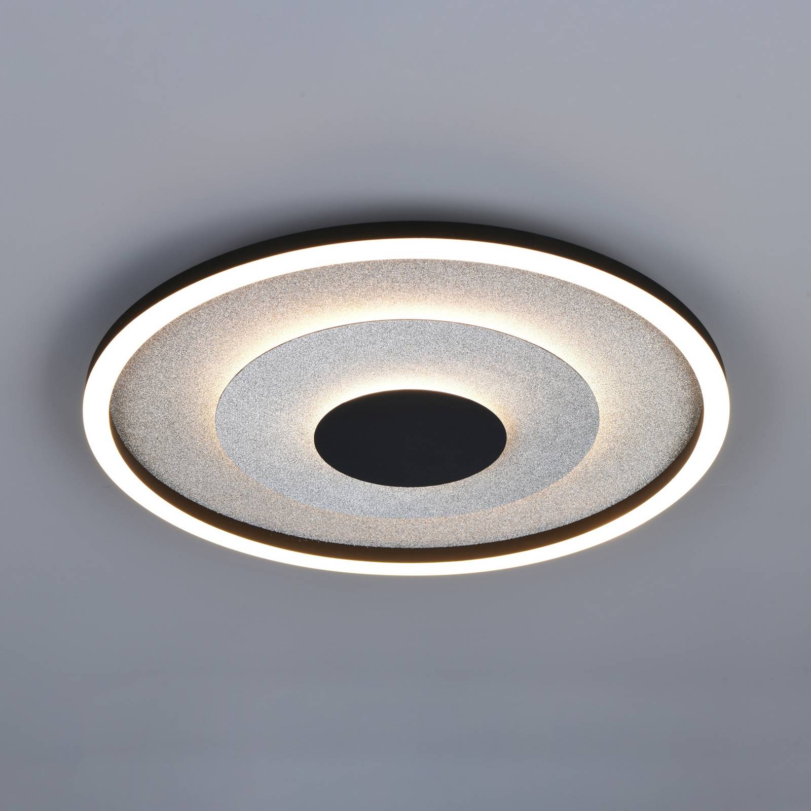 LED-taklampe Yomo, svart, metall, 3 000 K
