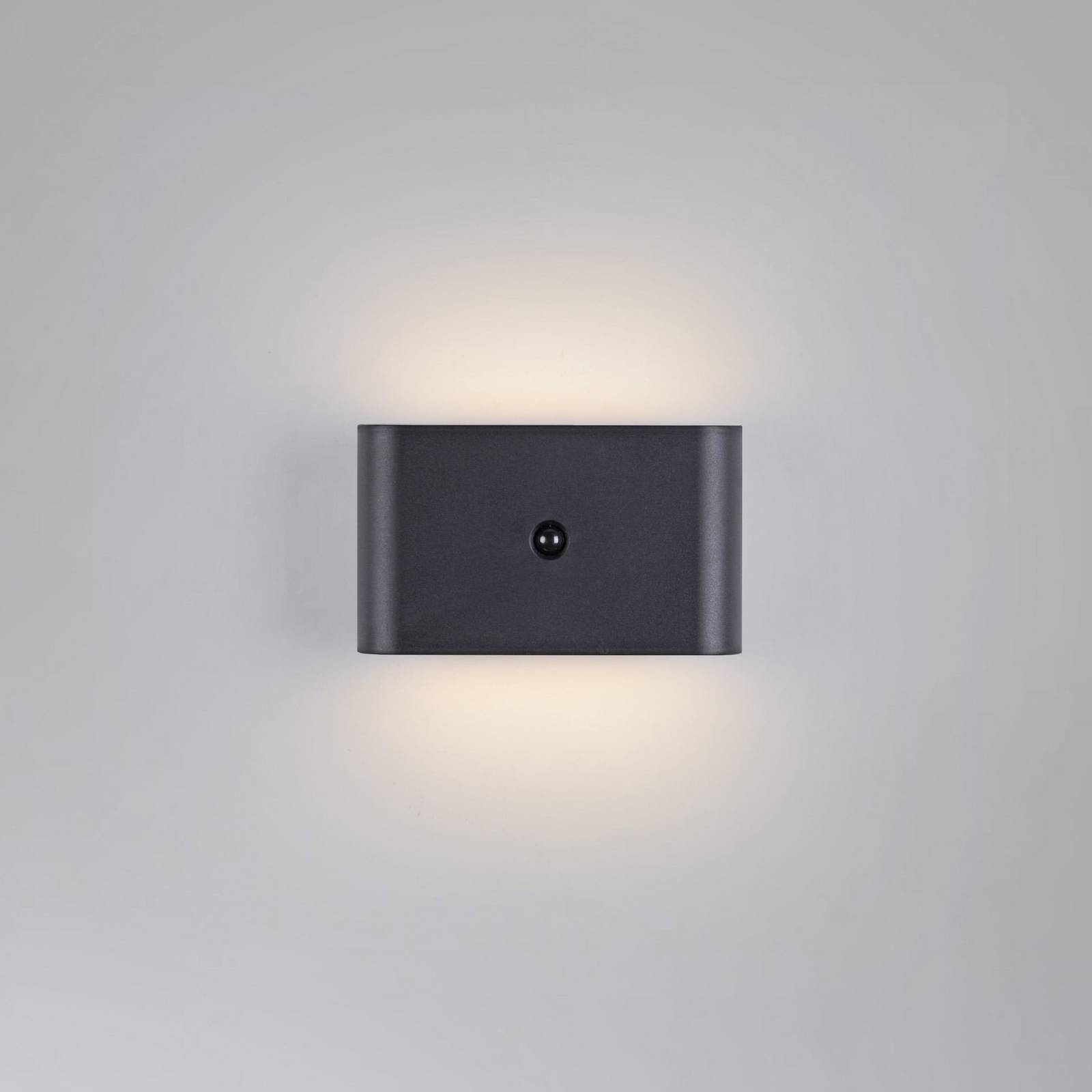 JUST LIGHT. kinkiet LED na akumulator Ziddy czarna Czujnik 3000 K