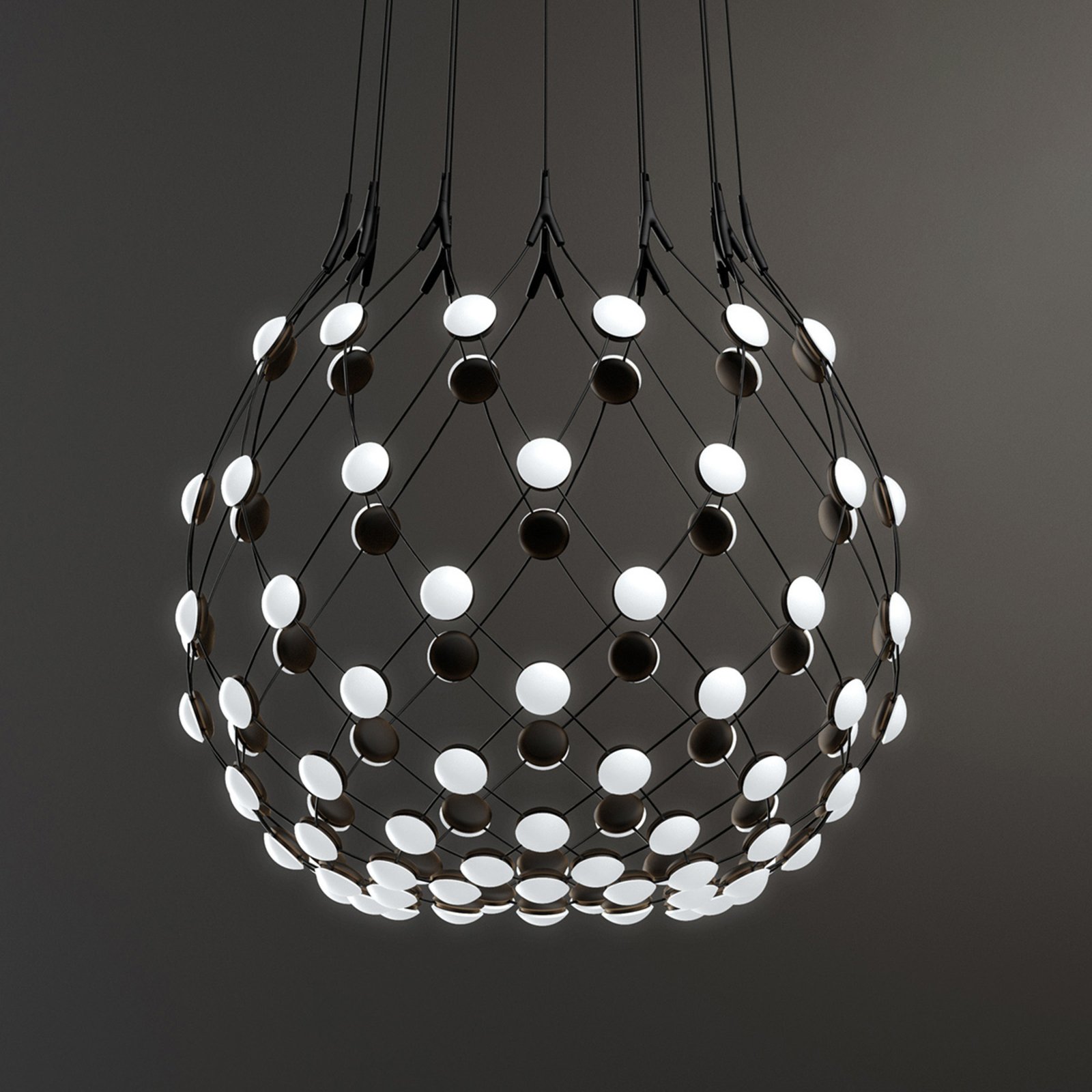 Mesh Závěsné Svítidlo Ø80xH60 Phase 5m Black - Luceplan