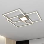 Lindby Duetto LED plafondlamp nikkel 38W