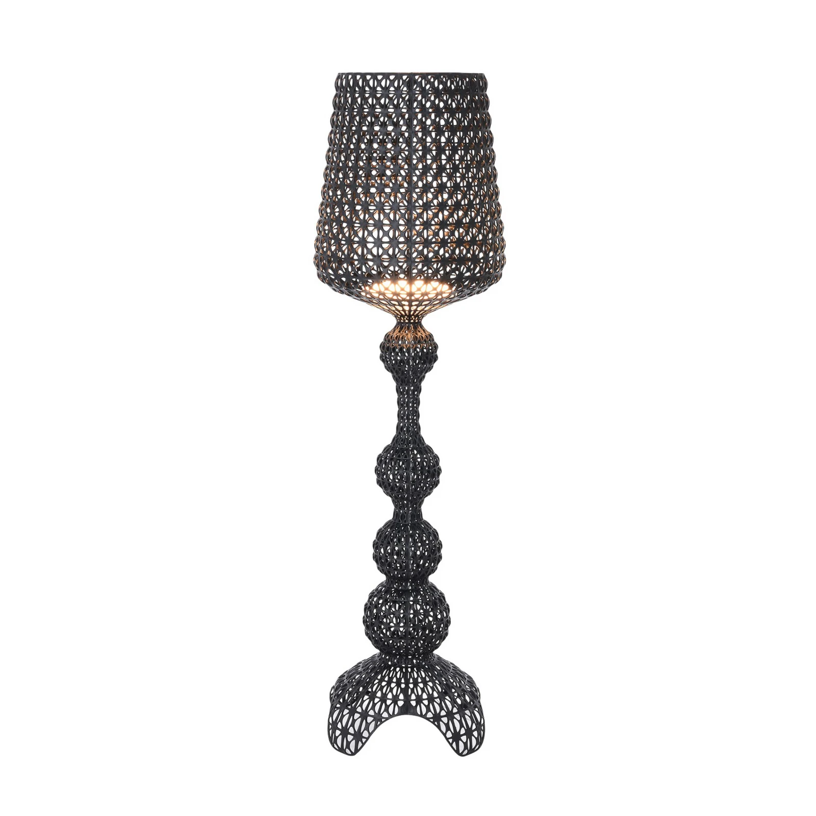 Kartell Kabuki – melna LED āra stāvlampa