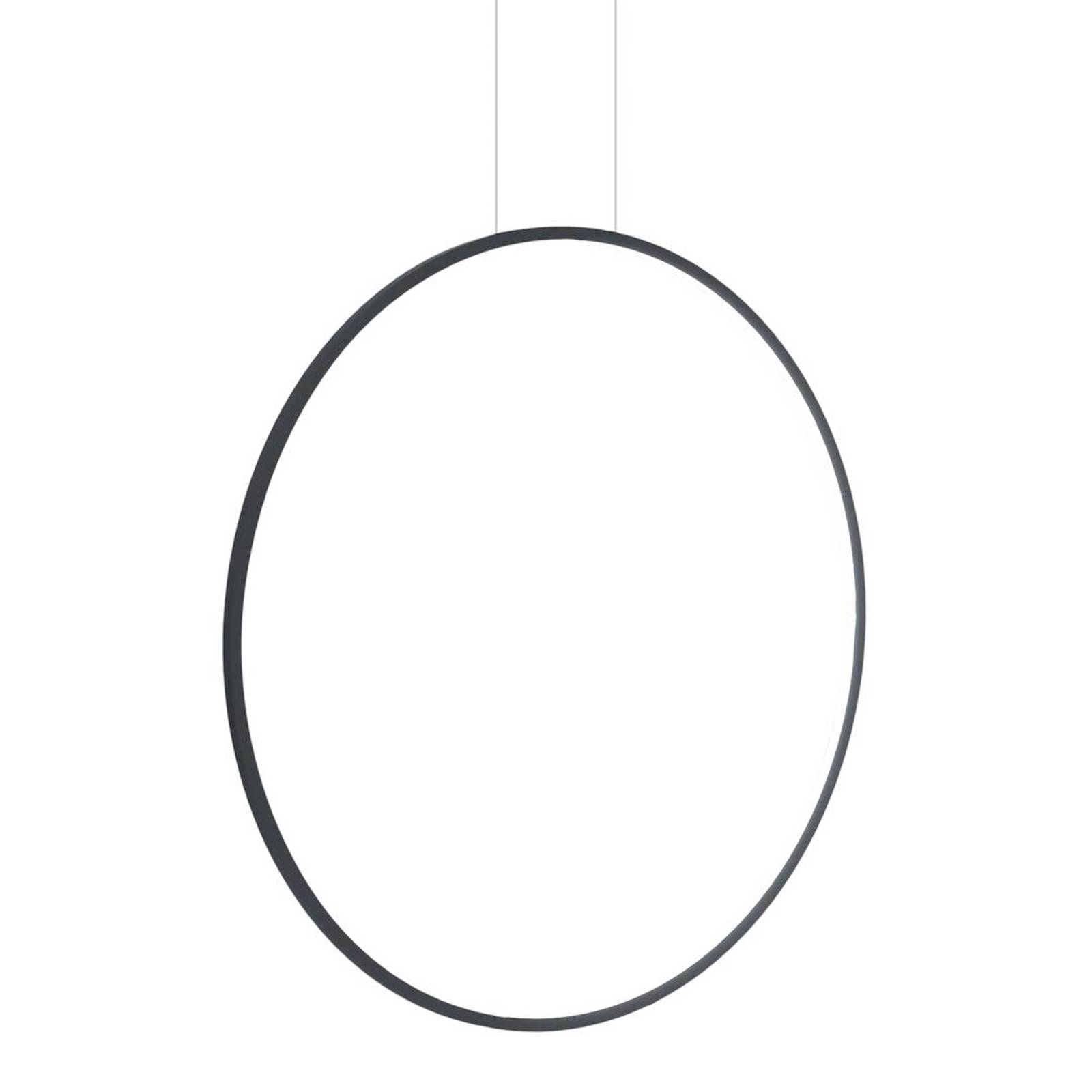 Żyrandol LED Saturno pionowy, czarny, Ø 80 cm, metal