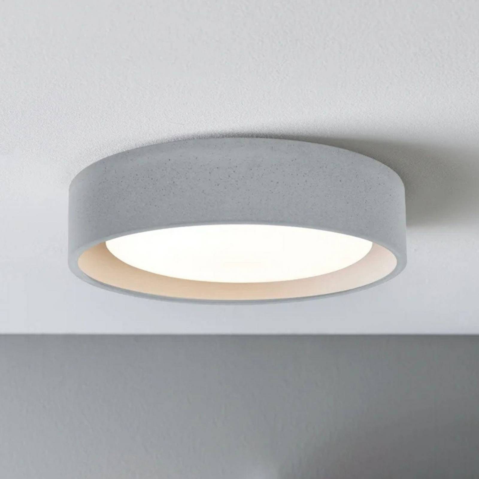 Lampa sufitowa Beacon Uno, szary, beton, Ø 27 cm, GX53