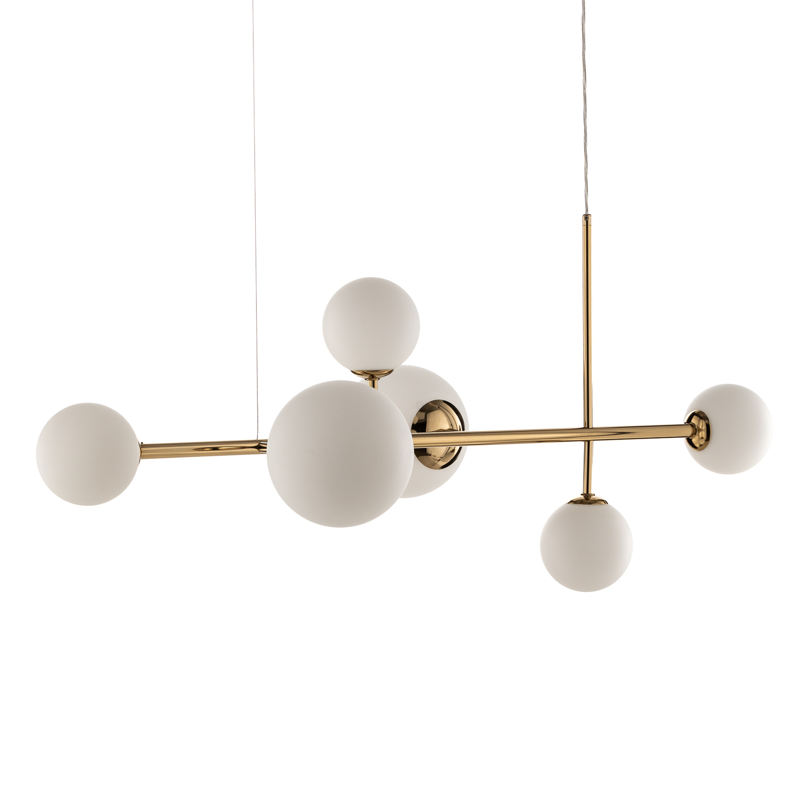 Hanglamp Dione, 6-lamps, goud