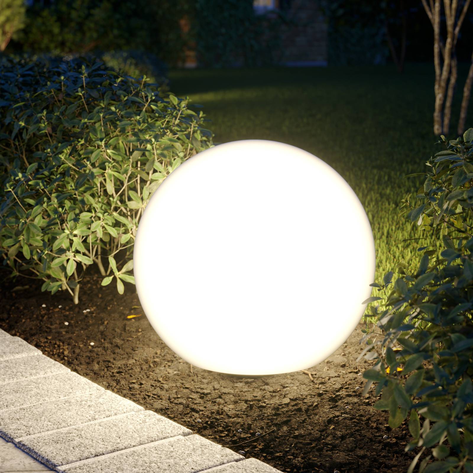 Euluna Luminaire de terrasse Cumulus M blanc plastique Ø 45 cm IP44