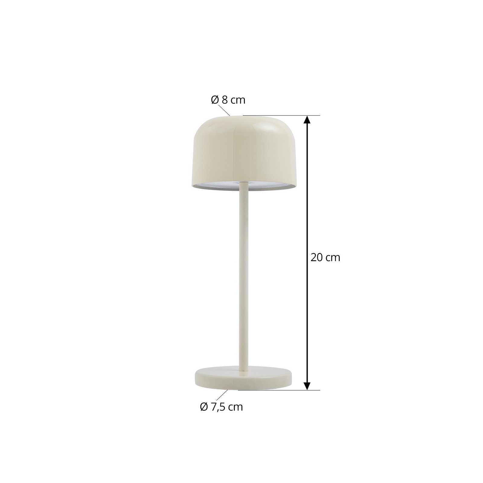 Quill LED rechargeable table lamp, CCT, beige, dimmable - Lucande Quill LED rechargeable table lamp, CCT, beige, dimmable - Lucande