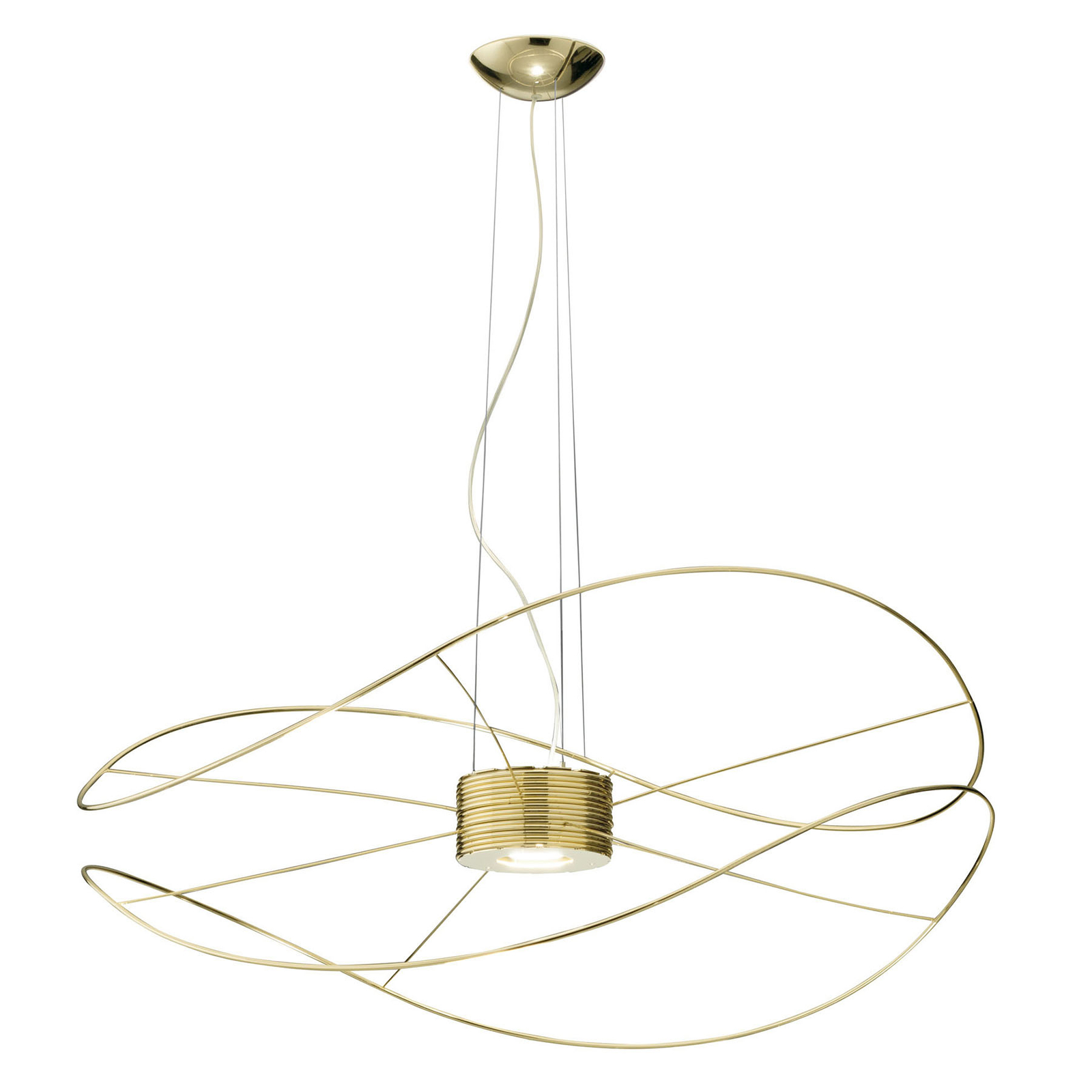Lampa wisząca LED Hoops 2 Axolight, złota