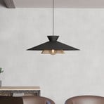 Grizedale pendant light 1-bulb, black/brass