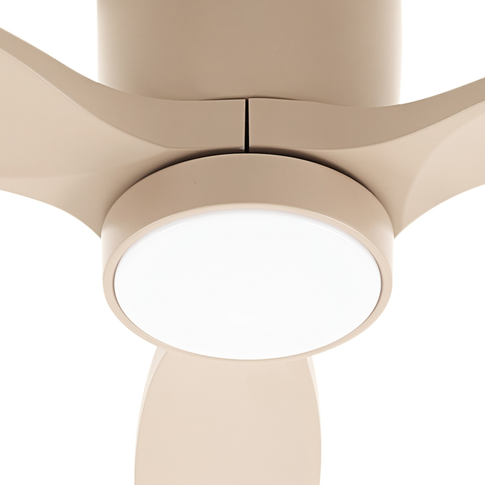 Lucande LED-takfläkt Sorin, beige, DC, tyst