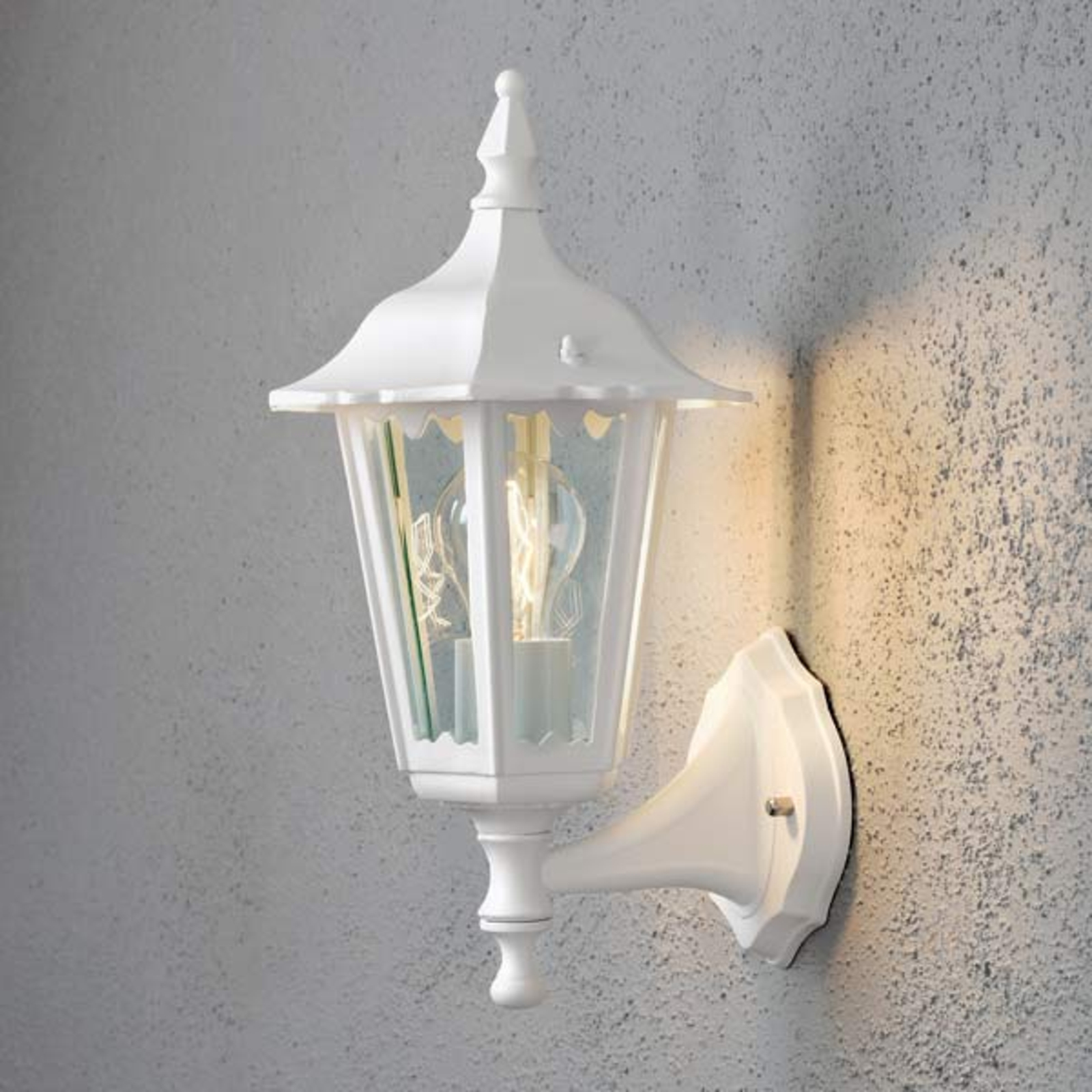 Firenze outdoor wall light, standing, 36 cm, white