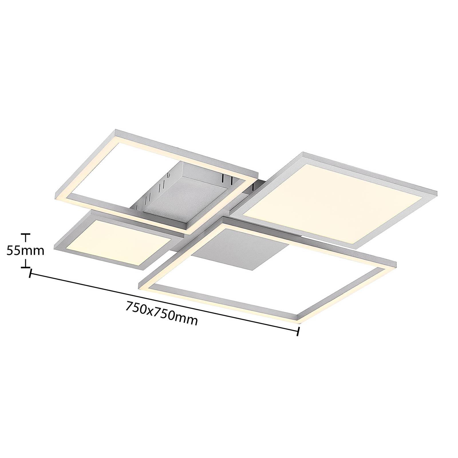 Lucande Narumi lampa sufitowa LED CCT, 75 cm, biały