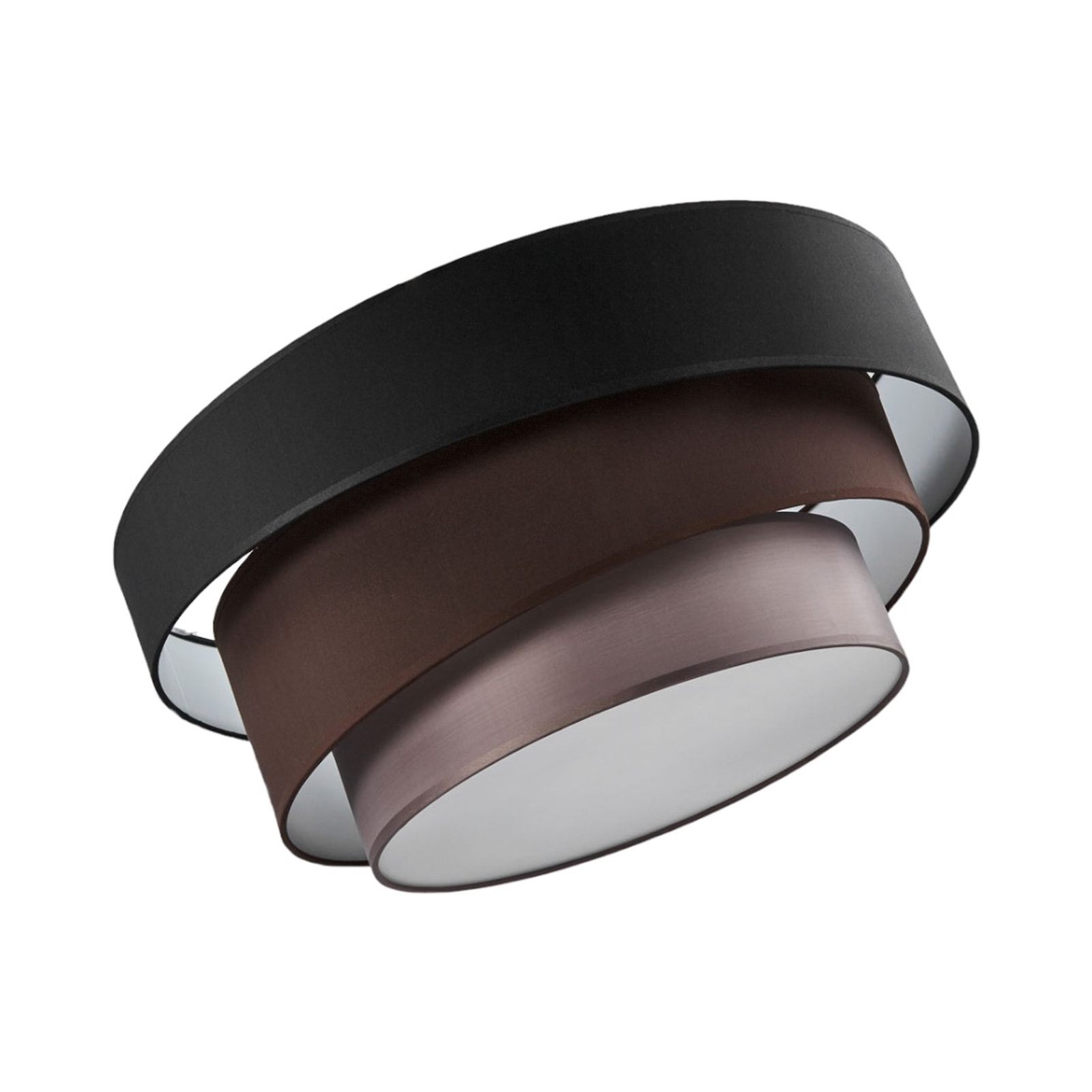 Attractive ceiling lamp Melia, black and brown