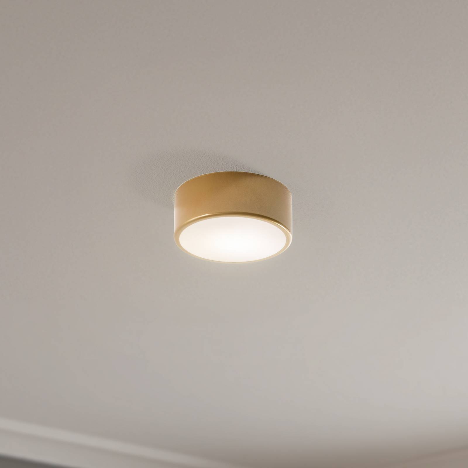 Deckenlampe Cleo 200, gold, Sensor, IP20, Ø 20 cm, E27 günstig online kaufen