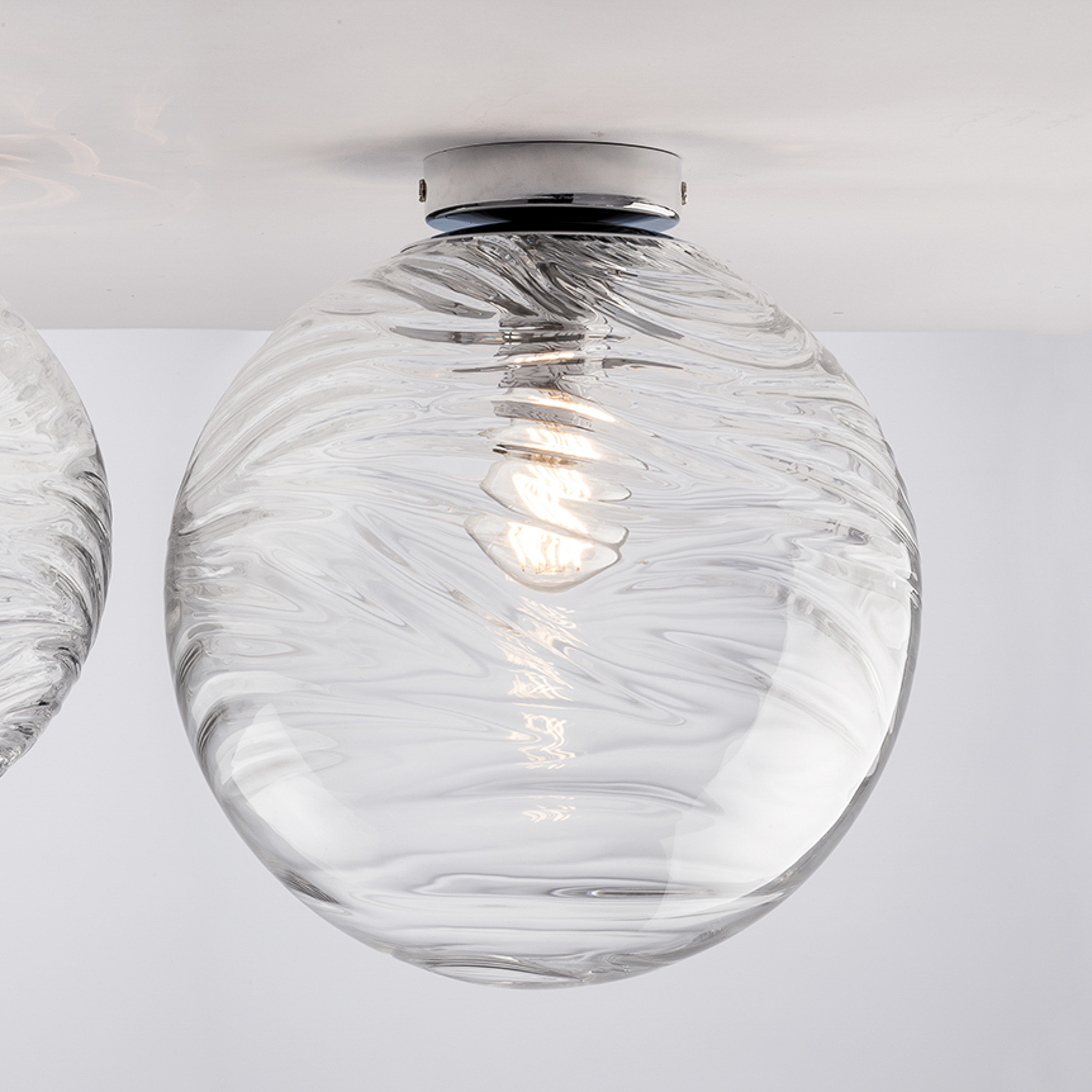 Nereide ceiling light, glass clear