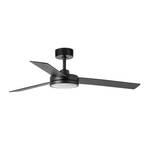Barth LED ceiling fan with light, black