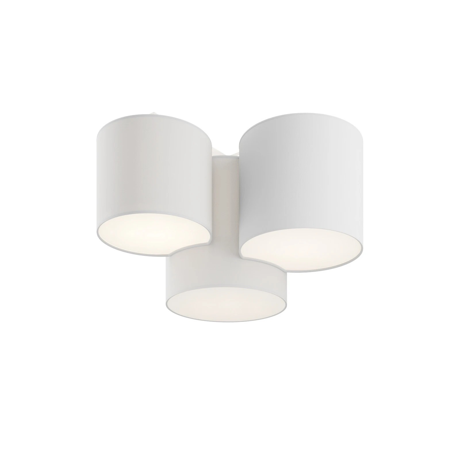 Plafonnier Mona à 3 lampes, blanc