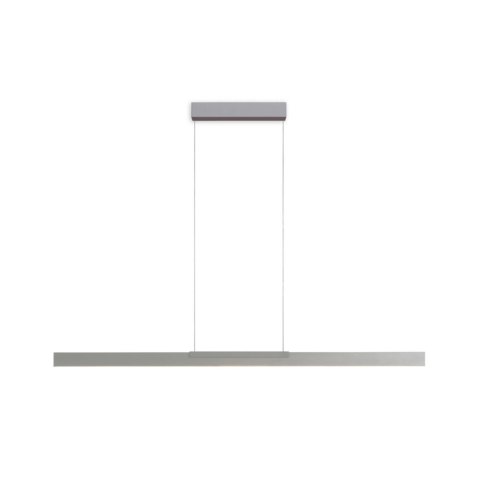 Bopp LED-Hängelampe Nano 2.0, Länge 140 cm, aluminiumfarben