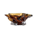 Taça Vena, âmbar, comprimento 35 cm, altura 13 cm, vidro - AYTM