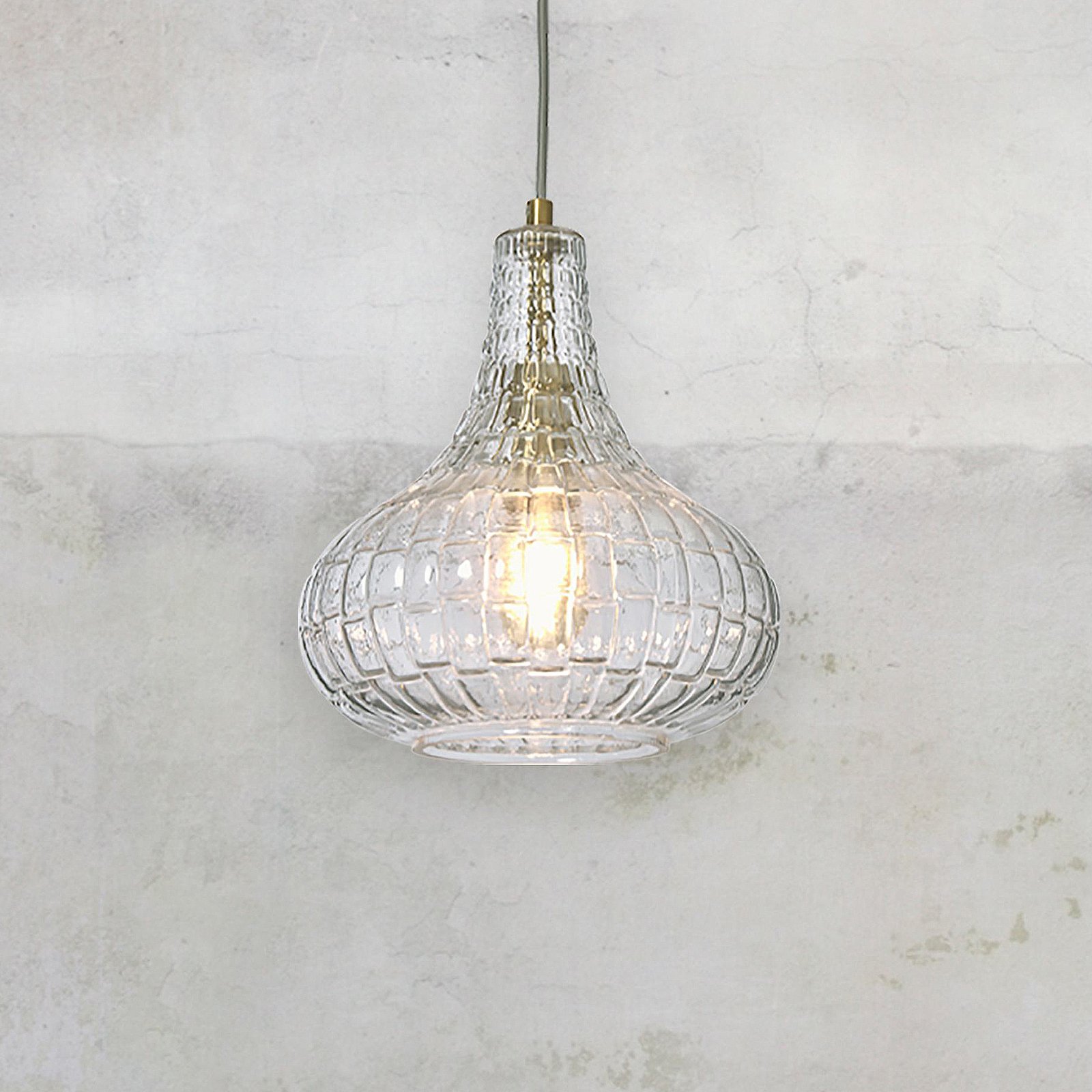 It's about RoMi Venice pendant light, clear, drop, glass