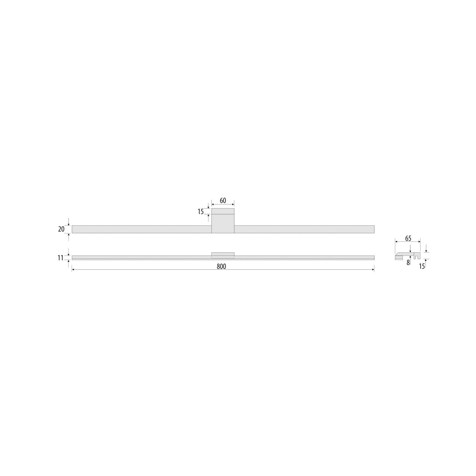  Mcj Mcj Triga Ip44 Led Mirror Light, Chrome, 80cm, 3,000k 