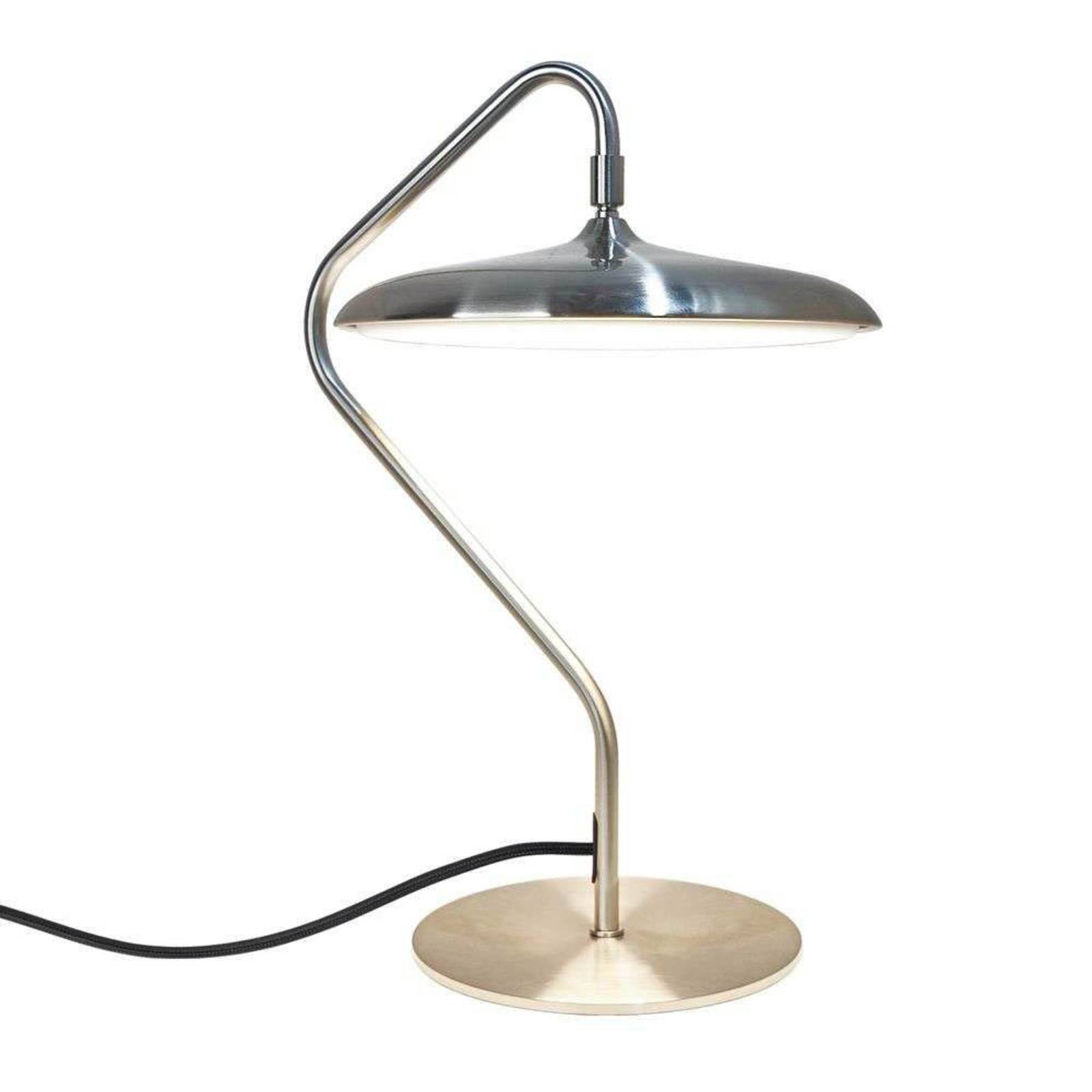 Lampa stołowa LED Artist, kolor stalowy, wysokość 41 cm, stal szlachetna