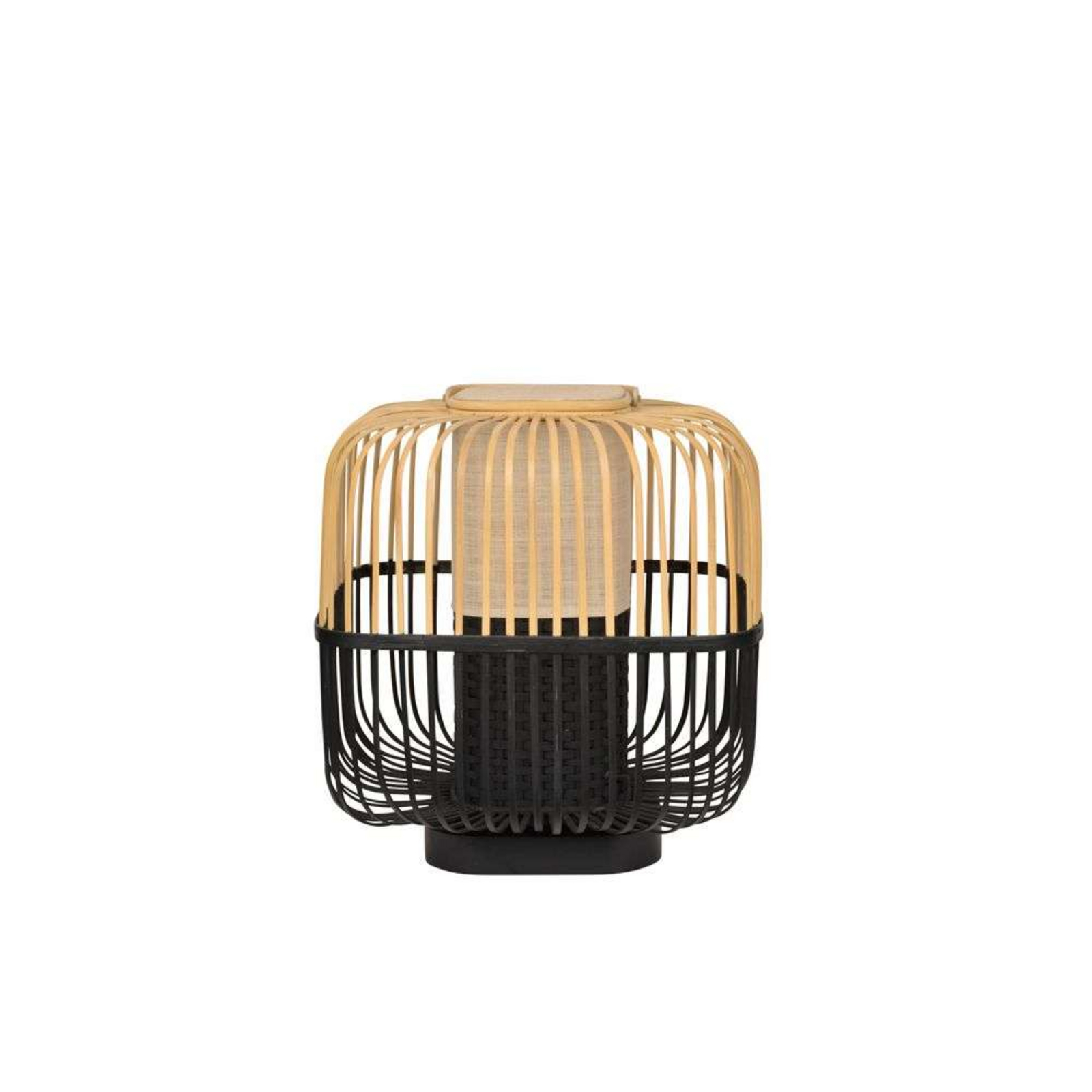 Bamboo Square Lampă de Masă M Black - Forestier