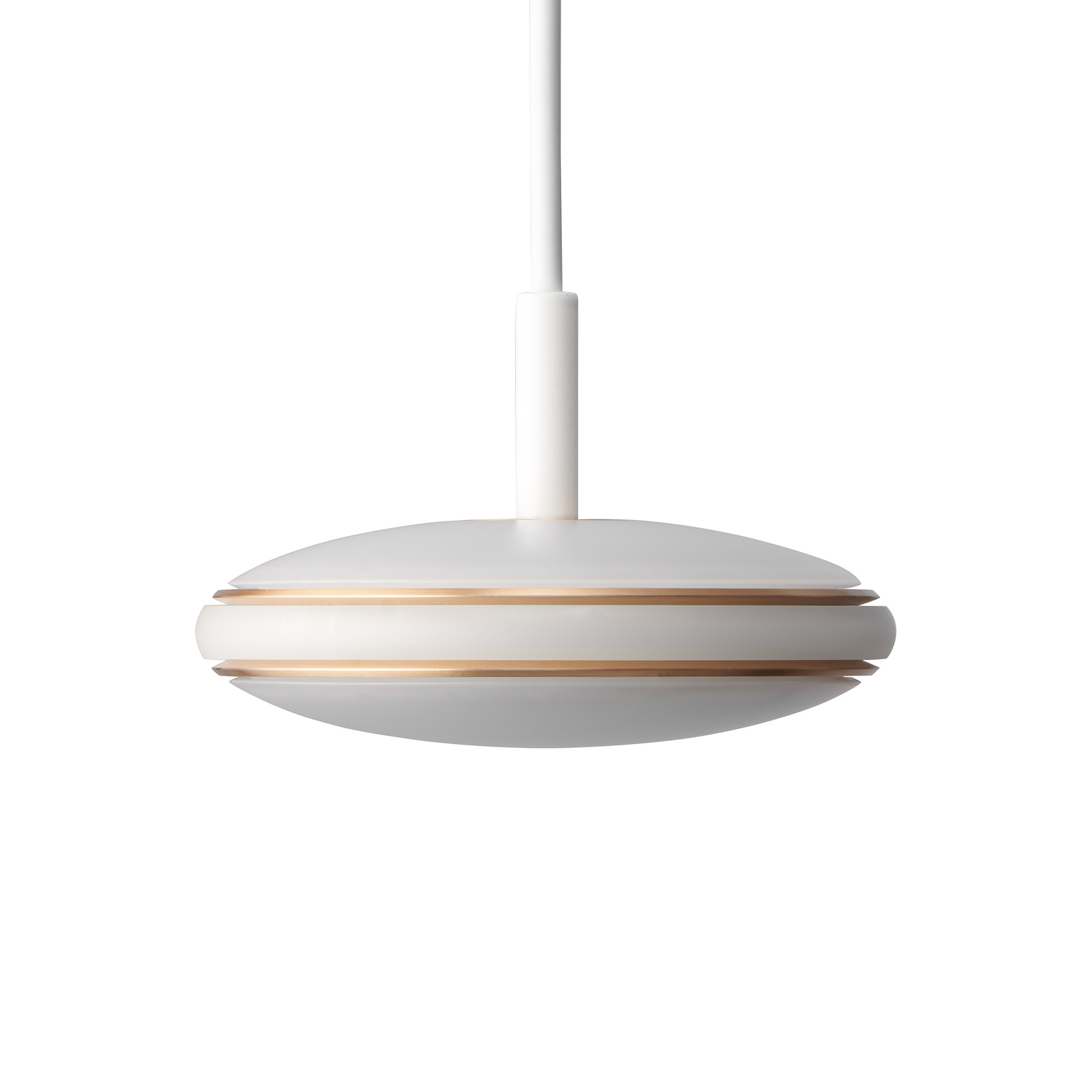 Shade ØS1 Pendel messing, weiß, Seil weiß PVC