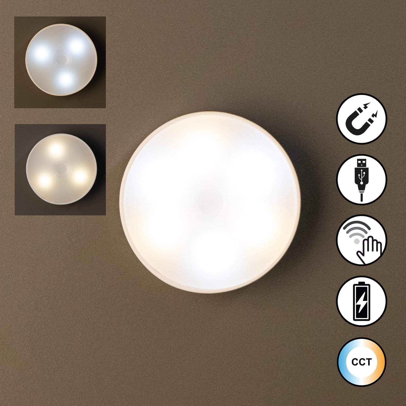 LED-benkbelysning Magnetics, hvit, dimbar, CCT