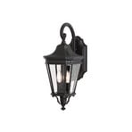 Cotswold Lane udendørs væglampe, sort, 52 cm, IP44 – FEISS