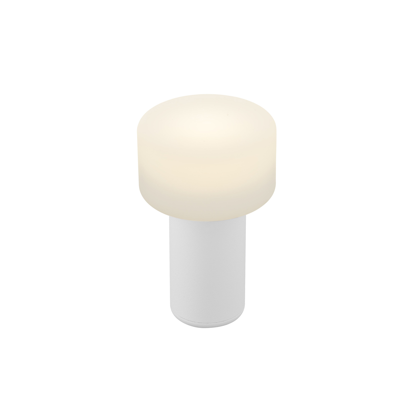 Lampada da tavolo LED Tiny-B ricaricabile, bianco, altezza 13 cm, IP54, USB