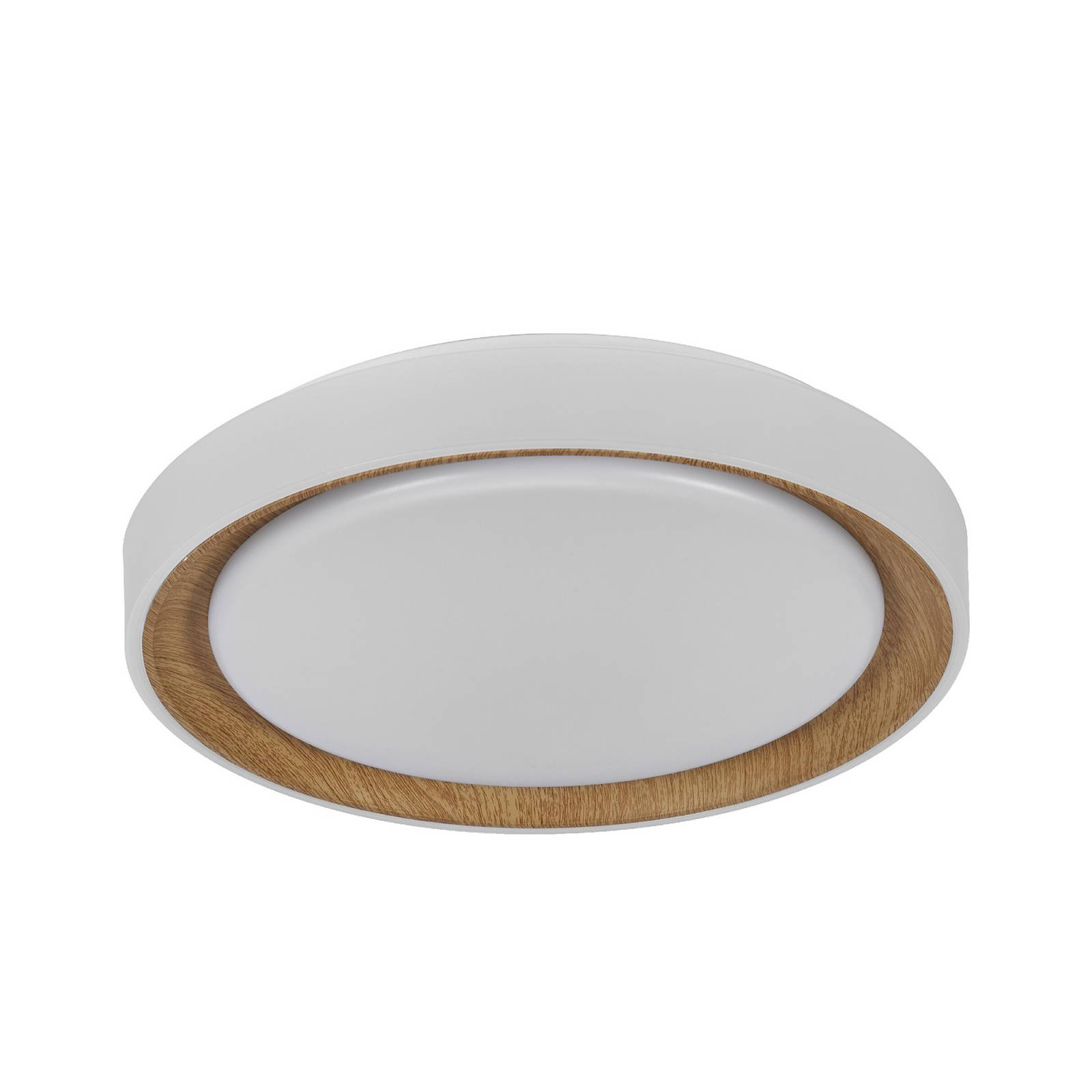 OSRAM LED-Deckenlampe ORBIS GLORIE weiß/holz Ø 40cm clickdim