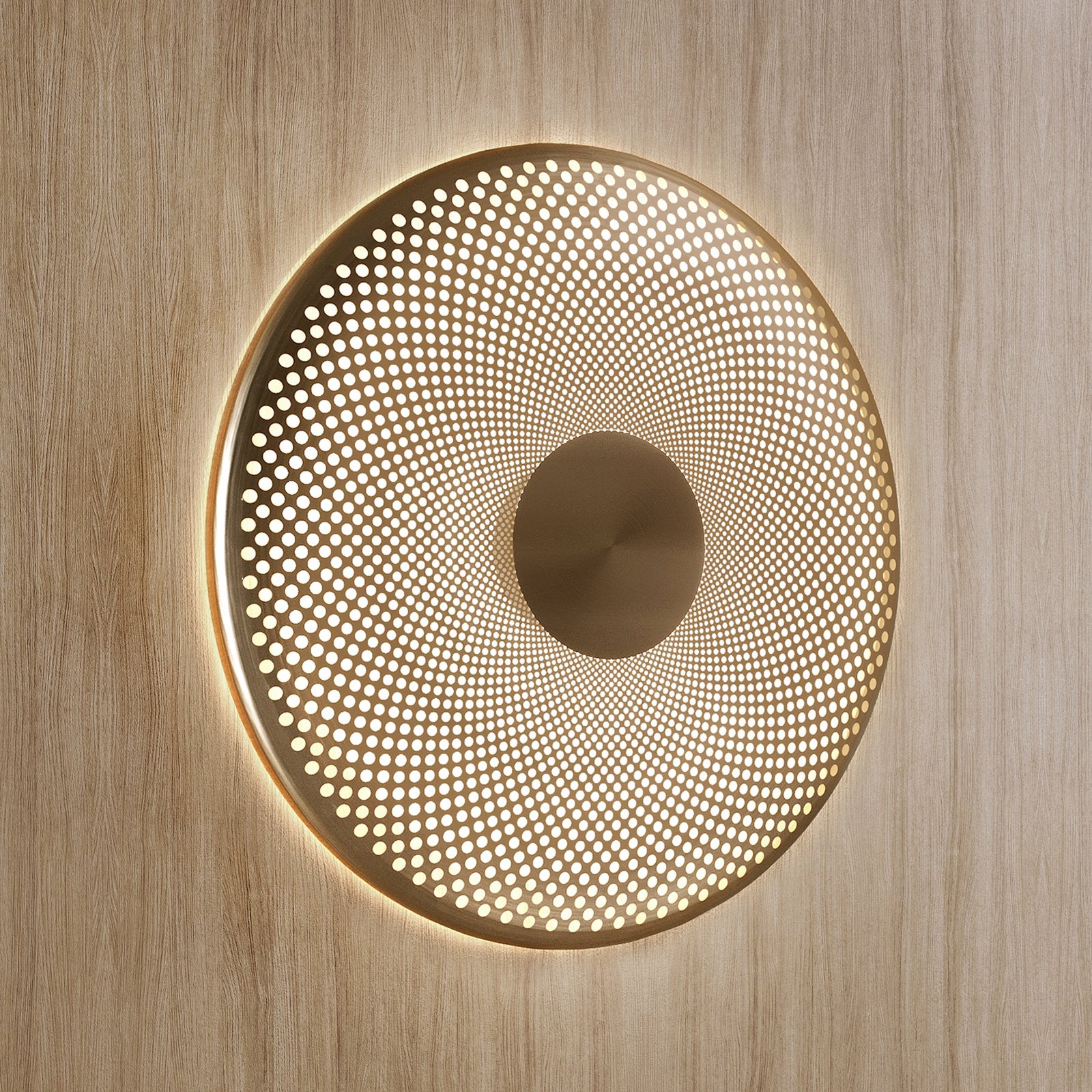 Northern Glint LED wall light, brass